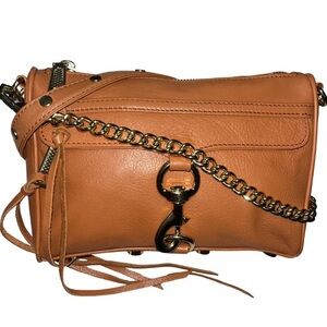Rebecca Minkoff Mini MAC Crossbody Bag Almond Gold Tone